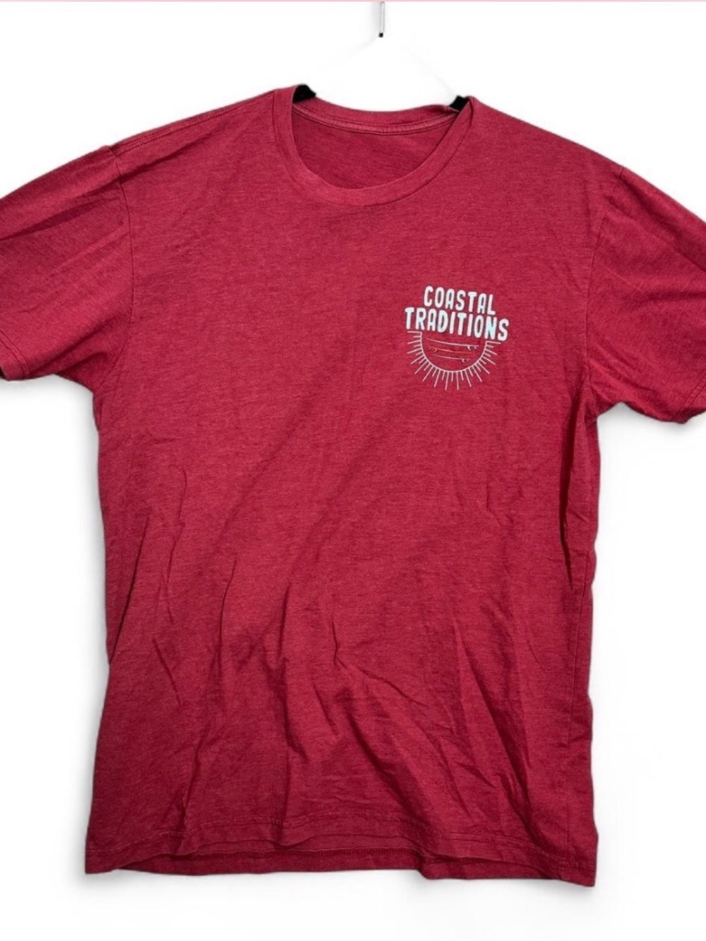 Coastal Traditions Panama City Beach Graphic Tee Sz M Red Surf Beach Streetwear